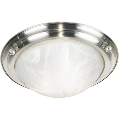 Flushmount 15 1/2" Wide Brushed Nickel Ceiling Light