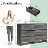 AMERLIFE Storage Dresser, Modern Chest with Rounded Corners, Wood Cabinet Organizer for Living Room, Easy Assembly - 2 of 4