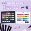 Ohuhu Metallic Acrylic Paint Markers 24 Metallic Colors 30 Pens: Dual Tips (Round & Fine) Acrylic Markers High Opacity Paint Pens - Kakaako - 3 of 4