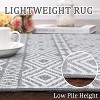 Vintage Geometric Striped Print Area Rug Runner Rug Washable Rug Stain Resistant Runner Rug with Non-Slip Backing Low Pile Floor Cover Taupe - 3 of 4