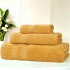 Ribbed Textured Border Zero Twist Cotton Medium Weight Towel Set by Blue Nile Mills - 2 of 4