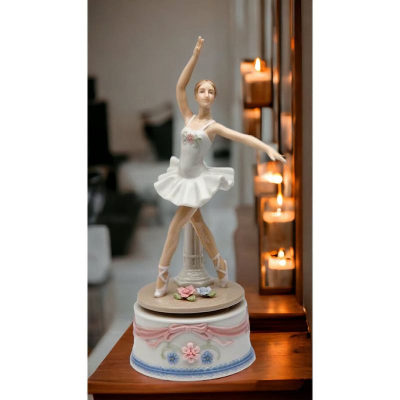 Kevins Gift Shoppe Ceramic Ballerina Girl Music Box Music Box, 2 of 4