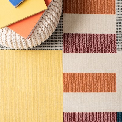 Safavieh 6'7" Square Beige and Yellow Abstract Area Rug