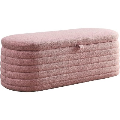 Storage Ottoman Bench - 45.5" Upholstered Bench with Safety Hinge, Large Storage Space, Modern Design, Versatile Use for Bedroom, Living Room