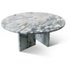 Lyngins Genuine Marble Round End Table, Natural Marble Small Coffee Table, Stone Side Table for Living Room, Nightstand with Semi-Polished Surface - 2 of 4