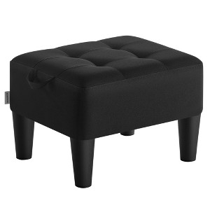Foot Stool Ottoman with Legs - Linen-Look Fabric, 330 lb Capacity, Hidden Storage, for Living Room/Bedroom - 1 of 4