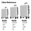 SKONYON 3 Piece Hard shell Luggage Sets Checked Spinner Luggage Set with YKK Zipper and TSA Lock - 3 of 4