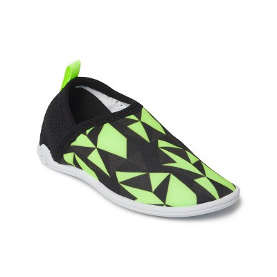 Speedo Boys Beach Booties Black Neon Green L