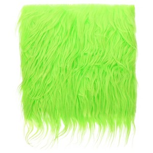 Unique Bargains DIY Crafts Halloween Gnome Beard Plush Fluffy Faux Fur Fabric Square Patches - 1 of 4