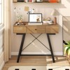 Costway Vanity Desk with Flip Top Mirror Makeup Dressing Table with Power Outlets Drawer - 4 of 4