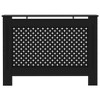 vidaXL Radiator Cover Black 44.1"x7.5"x32.1" MDF - 3 of 4