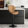 Dexmalle Set of 2 Swivel Bar Stools with High Backrest,Brown - 2 of 4