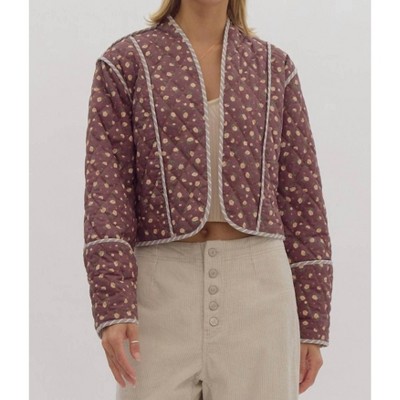 Women's This Means Everything Floral Quilted Jacket - entro