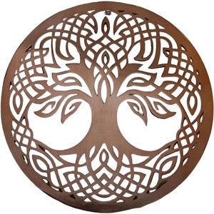 Slickblue Celtic Metal Wall Art – 12" Round Hanging Decor in 8 Irish Designs & 4 Finish Options for Home - 1 of 4