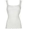 Memoi Women's Organic Cotton Seamless Ribbed Lace Camisole - 4 of 4
