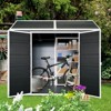 8x4 FT Resin Outdoor Storage Shed, Garden Storage Shed With Lockable Doors, Utility Tool Storage House for Backyard Garden Patio Lawn - 2 of 4