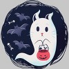 Men's Design By Humans halloween ghost cat By ArtStyleAlice T-Shirt - 2 of 2