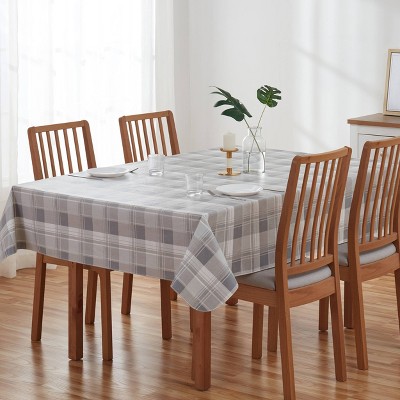 Cannon 102" x 60" Homestead Plaid Tablecloth Gray