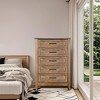 Wood 5 Drawers Dresser with Metal Handle for Bedroom Hallway and Entryway, Vintage - 3 of 4