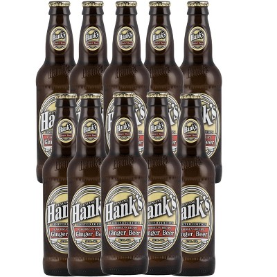 Hank's Genuine Gourmet Ginger Beer, 12 fl oz Bottles – Premium Craft Soda with Bold, Zesty Flavor – Caribbean-Inspired Recipe, Pack of 10