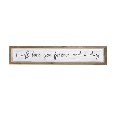 VIP Wood 32 in. White Forever and a Day Sign