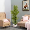 NicBex Artificial Palm Tree/Bamboo Set of 2 in Pots Tropical Faux Palm Trees with Bendable Fronds, Ready-to-Use Indoor/Outdoor Floor Plants - 4 of 4