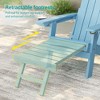 Sonkuki 4-Piece Folding Adirondack Chair with Retractable Ottoman, Fire Pit Patio Chair with Cup Holder Lawn Outdoor Lounge Chair - 4 of 4