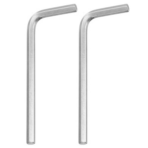 Unique Bargains Metric Stainless Steel L-Shape Long Arm Ball End Hex Wrenches Silver 2 Pcs - 1 of 4