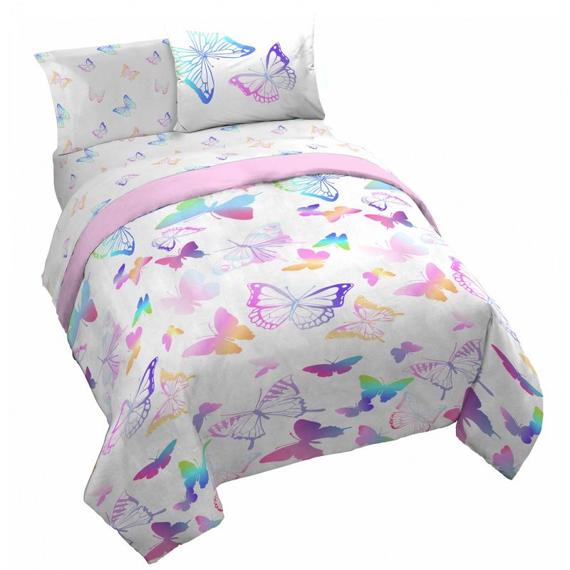 Saturday Park Ombre Butterflies 100% Organic Cotton Bed Set, 1 of 11