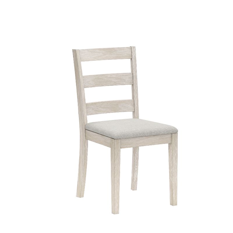 Set of 2 Spencer Wood Ladder Back Dining Chairs White Wire Brush - Hillsdale Furniture, 5 of 13