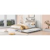 Okak Full/Queen Platform Bed Frame with Metal Slats Bed with Trundle USB Ports Noise-Free No Springs Required Easy Assembly - 3 of 4