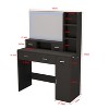 NicBex Vanity Desk with Mirror Dresser with Mirror, 40.9IN Dressing Table with 5 Large Drawer and Storage Cabinet for Bedroom - 2 of 4