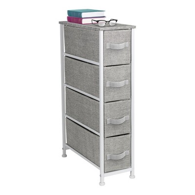 Sorbus 4 Drawers Chest Dresser Narrow Grey : Target