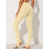 INSPIRE CHIC Women's Elastic Waistband Soft Gym Yoga Cotton Stirrup Pants Leggings - 4 of 4