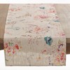 Saro Lifestyle Primavera Collection Printed Floral Design Table Runner, 16"x72", Beige - image 2 of 3