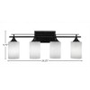 Toltec Lighting Uptowne 4 - Light Vanity in  Dark Granite with 4" White Muslin Shade - 2 of 2