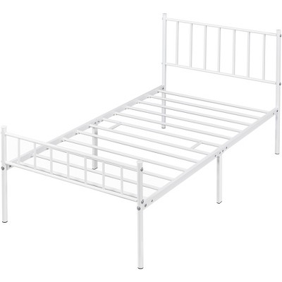 Yaheetech Metal Platform Bed Frame with Spindle Headboard and Footboard