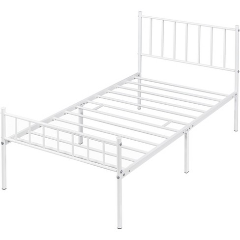 Yaheetech Metal Platform Bed Frame With Spindle Headboard And Footboard ...