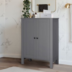 Hyleory Bathroom Floor Storage Cabinet, Freestanding Bathroom Storage Unit with 2 Adjustable Shelves, 11.8 x 23.6 x 31.5 Inches - 1 of 4