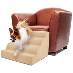 Precious Tails High Density Foam Scalloped Dog Ramp - Camel - 1 of 3