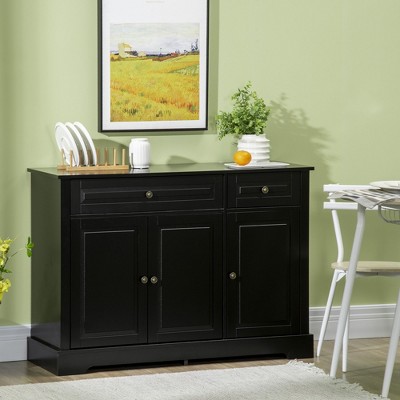 NicBex 39.8"/45.25" Modern 3-Doors Sideboard,Kitchen Storage Cabinets with Drawers and Adjustable Shelf for Kitchen and Dining Room