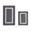 Hotel Bath Rug 100% Premium Cotton Tufted Weave Two Tone Reversible 2 Piece Bathroom Rug Set, Super Soft & Water Absorbent, Machine Washable Bathmat - 2 of 4