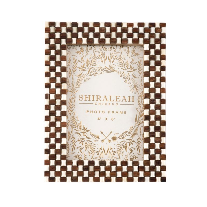 Shiraleah Roma Check 4" X 6" Picture Frame, 1 of 5