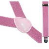 CTM Women's Elastic Glitter Clip-End Suspenders - 4 of 4
