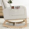 Lyngins Teddy Fleece Rocking Chair with Side Pockets, Modern Accent Chair with High Backrest, Reading Chair for Nursery, Living Room, Bedroom - 3 of 4