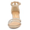 Allegra K Women's Stiletto Kitten Heels Glitter Heel Sandals - 3 of 4