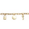 Guili Elegant 14k Yellow Gold Plated Bracelet for Teens – Featuring Three Sparkling Cubic Zirconia Charms, Perfect for Everyday Glam! - 2 of 3