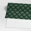 30” 25 sq ft Christmas Roll Wrap Gold Snowflake on Green - Wondershop™ - 3 of 3