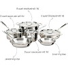 All-Clad Copper Core 5-Ply Stainless Steel Cookware Set 10 Piece Induction Oven Broiler Safe 600F Pots and Pans Silver Sliver - 4 of 4