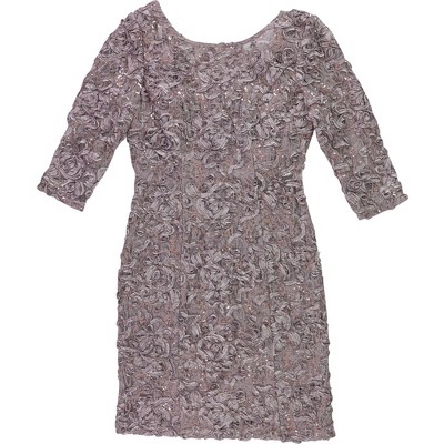 Alex Evenings Womens Lace Sheath Dress